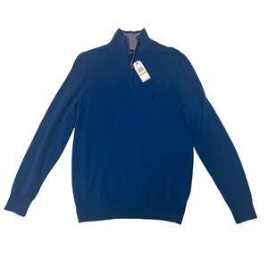 NWT Nautica Men’s Blue Half Zip Sweater Size Small Brand new
